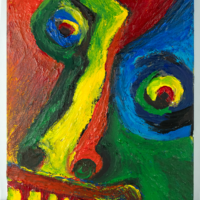 Het schilderij Portret van een verdrietige man van Bengt Lindström