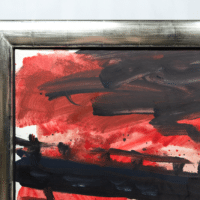 Detail uit het schilderij Brückenlandschaft van Bernd Zimmer
